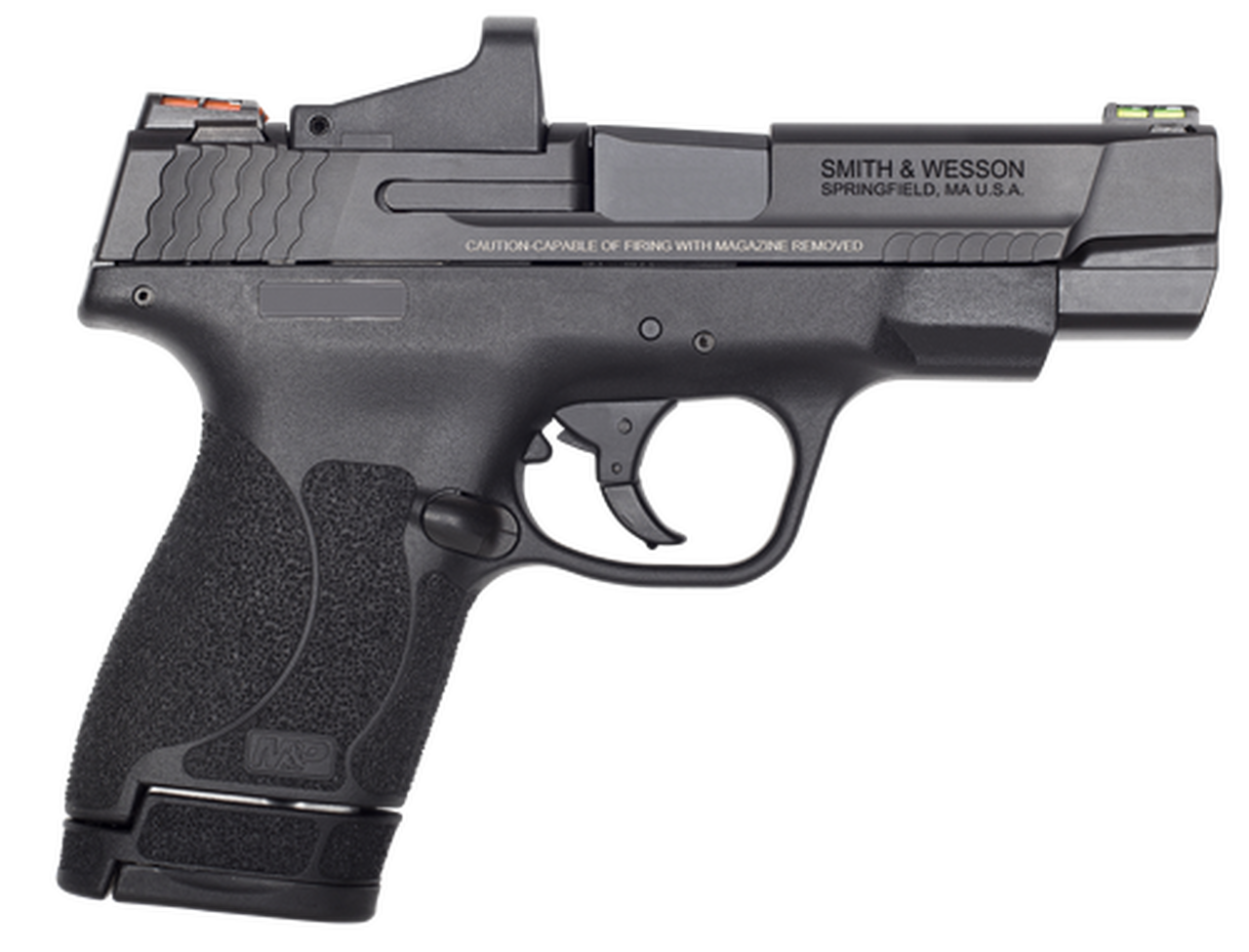 Smith & Wesson M&P Shield M2.0 Performance Center, 4″ Barrel, Red Dot, Black, Stainless Slide, 6rd 7rd