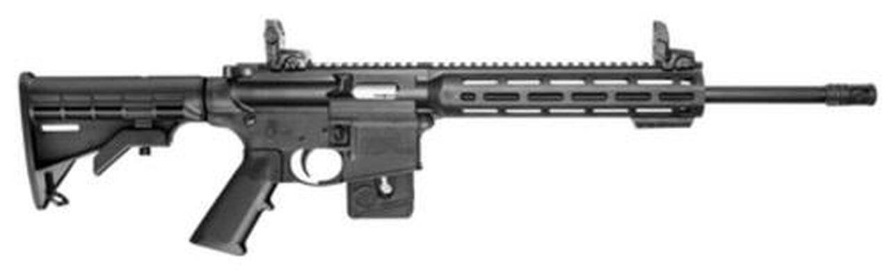 Smith & Wesson, M&P15-22, Semi-Automatic, AR, 22 LR, 16.5″ Barrel, Black, Fixed 6 Position Stock, 10″ M&P Slim Handguard with Magpul M-LOK, 10Rd, Magpul Flip up Rear Sight, CA Compliant