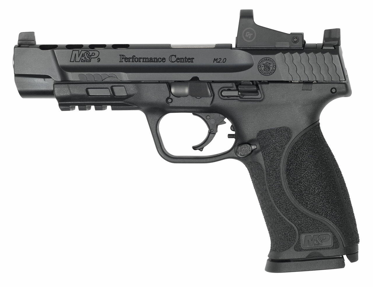 Smith & Wesson M&P9 M2.0, 9mm, 5″ Ported Barrel, Crimson Trace Red Dot, 17rd