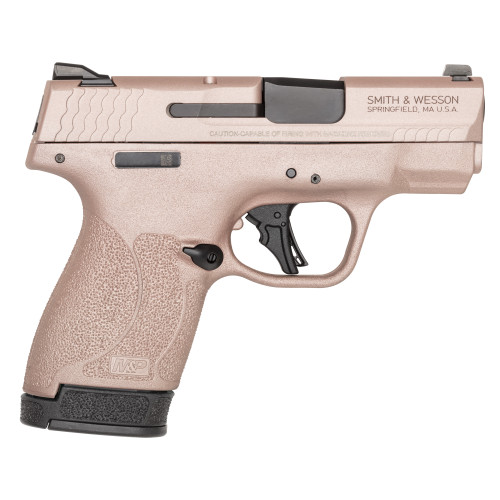 Smith & Wesson M&P9 Shield Plus 9mm, 3.1″ Barrel, Rose Gold Cerakote, Manual Safety, 13rd