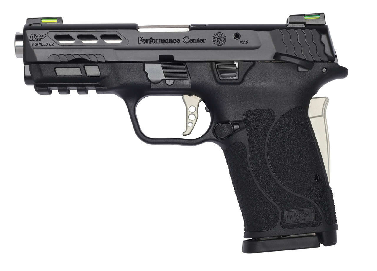 Smith & Wesson Performance Center Shield EZ, 9mm, 3.8″ Ported Barrel, Hi-Viz Litewave H3 Tritium/Lightpipe Sights
