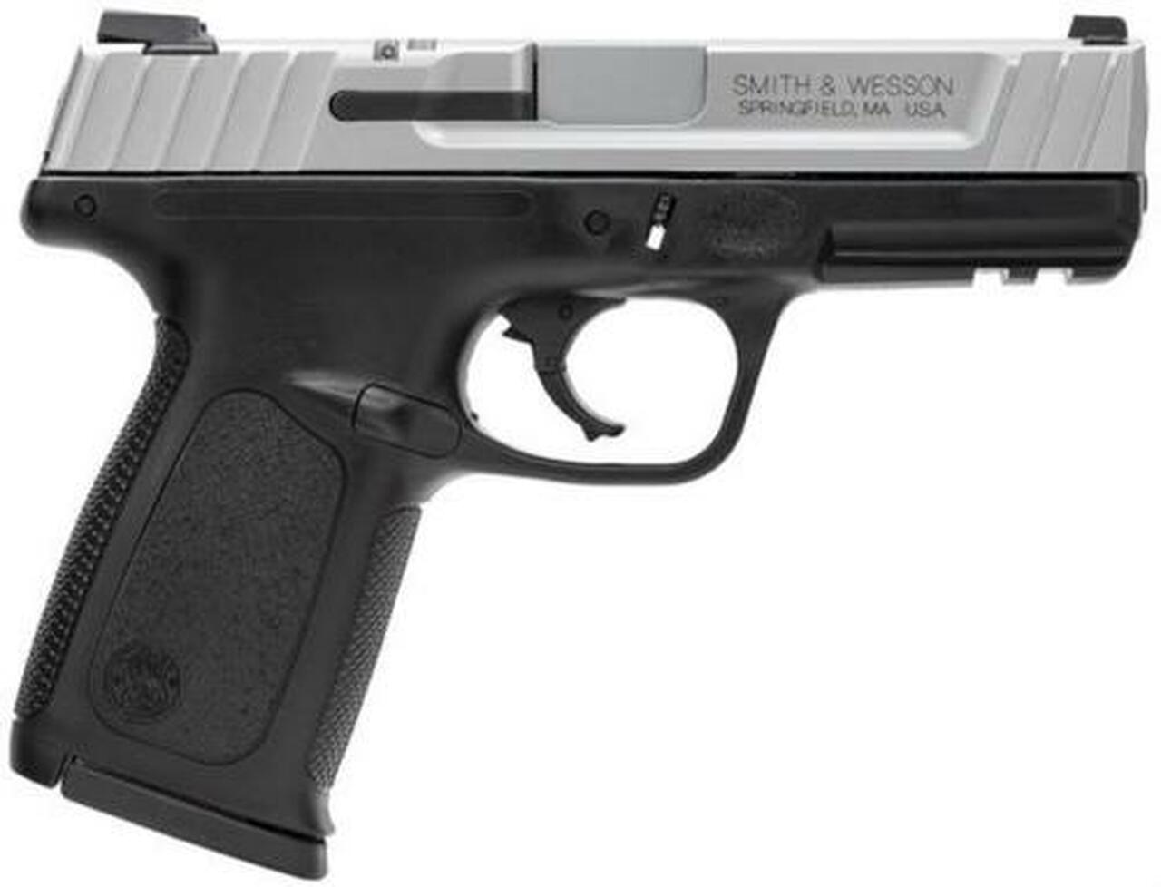 Smith & Wesson SD VE *CA Compliant* 9mm 4″ Barrel, Black Poly Frame/SS Slide, 10rd