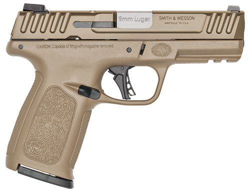 Smith & Wesson SD9 2.0 9mm, 4″ Barrel, Flat Dark Earth Cerakote, SurefireEP3 Ear Protection, 16rd