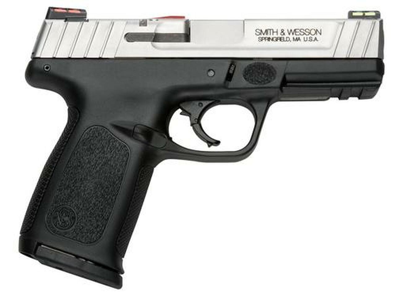 Smith & Wesson SD9 VE CA 9mm 4″ Barrel Two-Tone Hi-Viz Sights Mag Safety 10rd Mag – CA Compliant