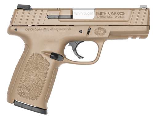 Smith & Wesson SDVE 9mm, 4″ Barrel, Flat Dark Earth Cerakote, 16rd