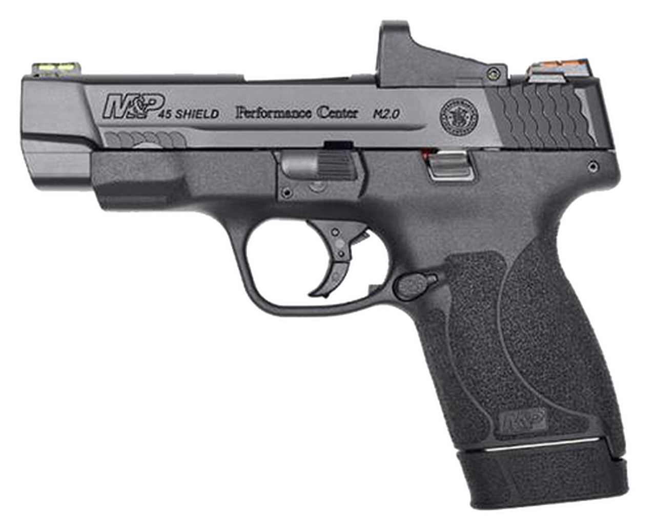 Smith & Wesson Shield M2.0 Performance Center 45 ACP, 4″ 6rd/7rd, Black