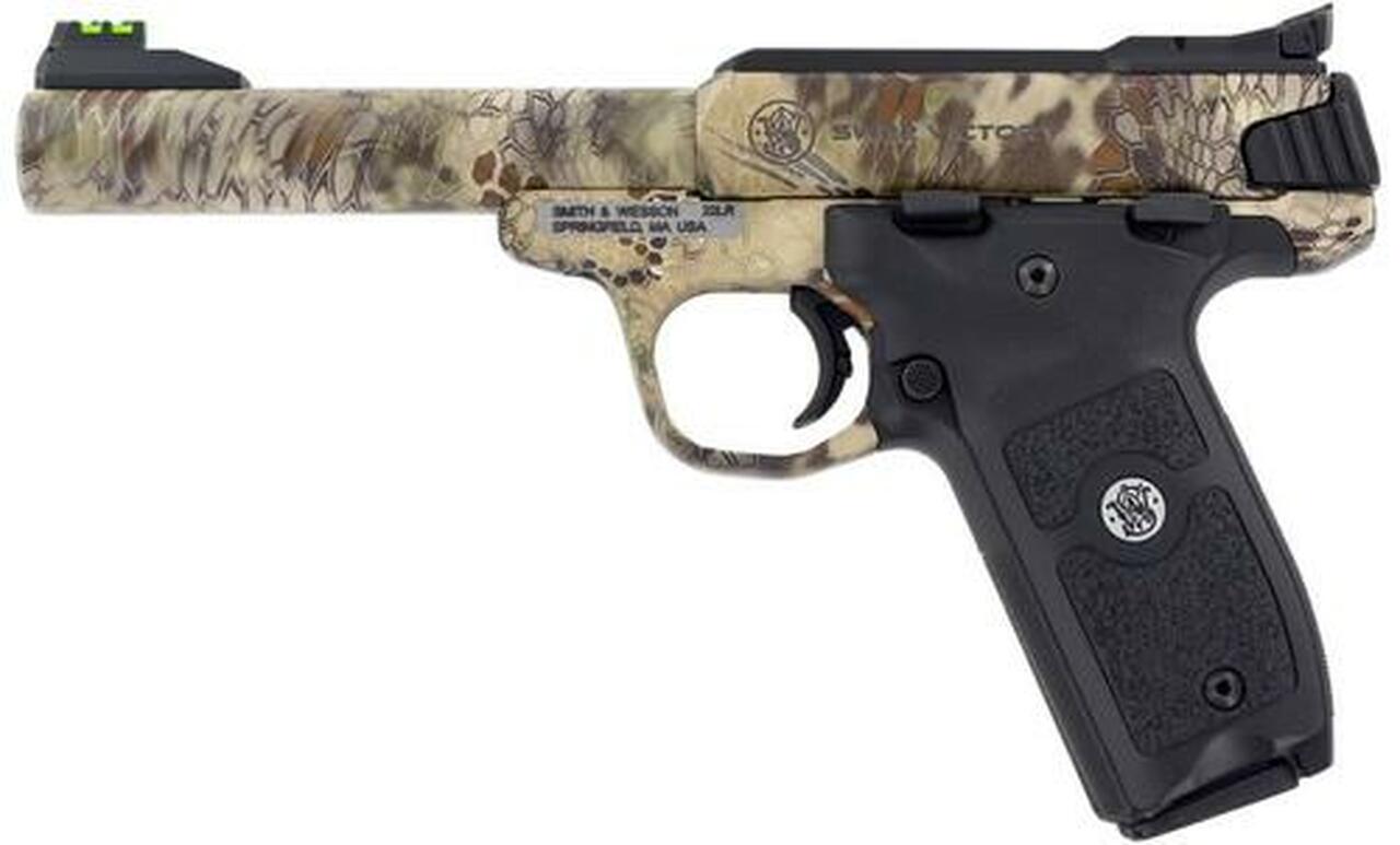 Smith & Wesson SW22 Victory Pistol, 22LR, 5.5″, Kryptek Highlander Camo, 10rd Mag