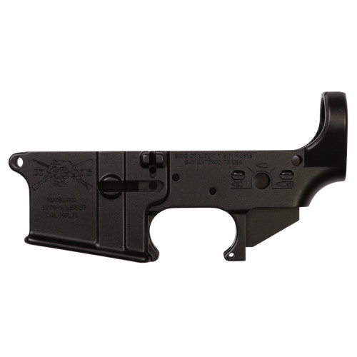 Sons of Liberty Stripped Lower Receiver, Black, Fits Mil-Spec AR-15