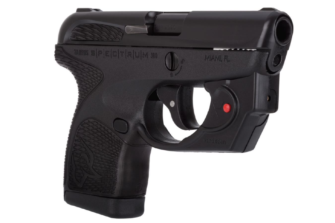 Spectrum 380 ACP Black Carry Conceal Pistol with Viridian E-Series Red Laser