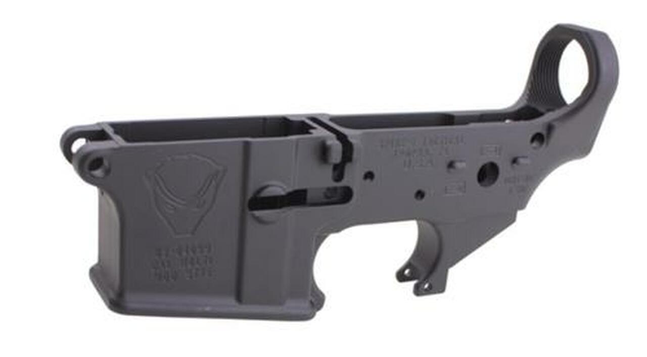 Spikes Lower Receiver Stripped – Honey Badger Logo