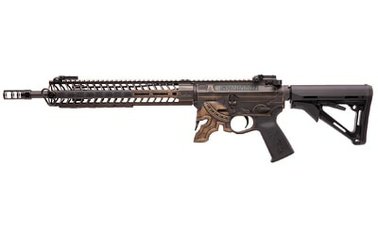 Spikes Spartan Rifle 5.56/.223, 16″ Barrel, M-Lok, Distressed Bronze, No Magazine