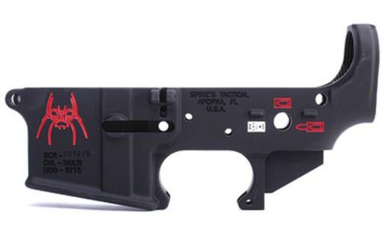 Spike’s Spider AR-15 Stripped Lower Black, Color Filled