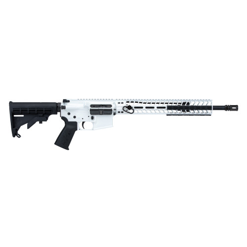 Spikes Tactical 556 223 Remington/5.56x45mm, 16″ Barrel, Storm Trooper White Cerakote, M-Lok Rail