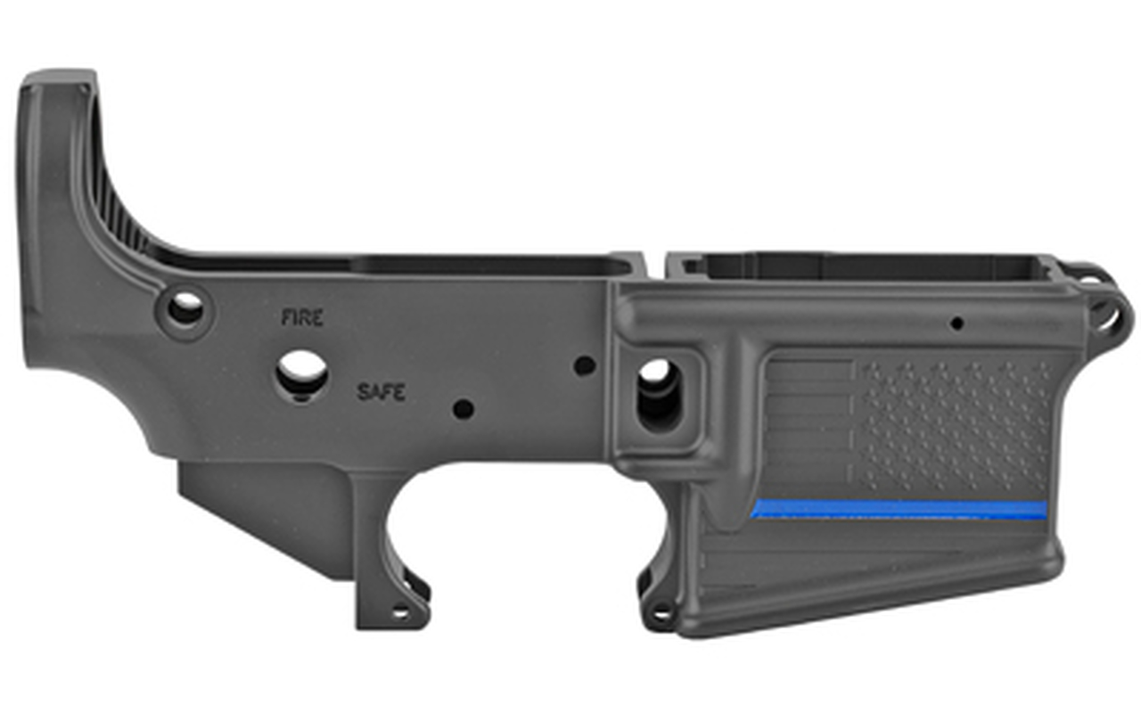Spikes Tactical Lower Receiver – Fire/Safe – Thin Blue Line