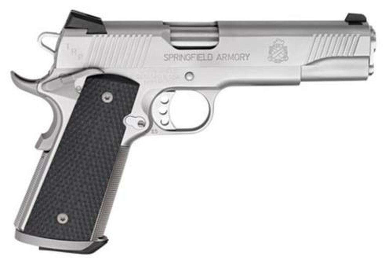 Springfield 1911 45 ACP, 5″, 7rd, Black G10 Grip, Stainless Steel