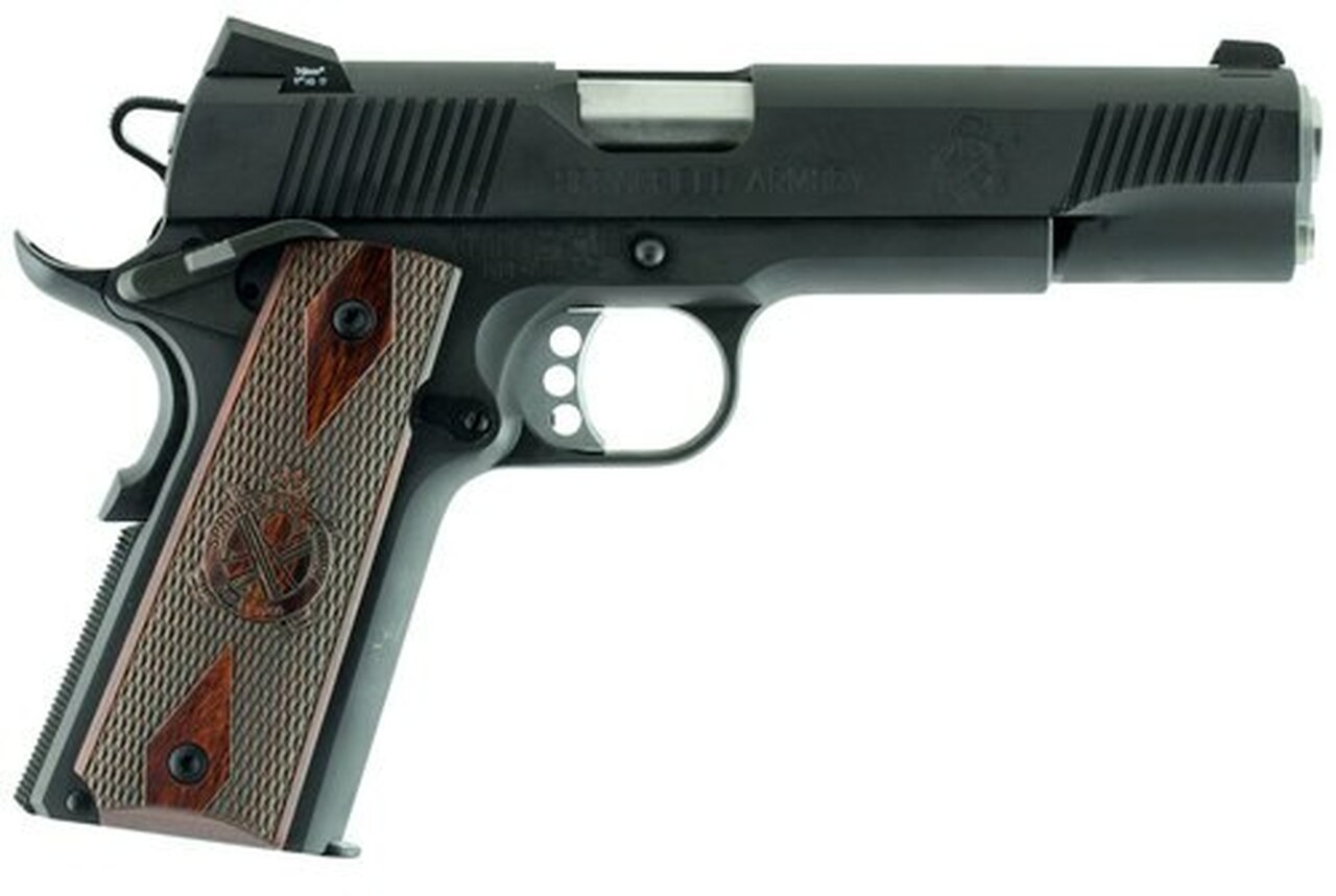 Springfield 1911 Full Size, 45 ACP, 5″ Match Barrel Cocobolo Grips, Tritium Night Sights, Ambi Safety, 7rd Mag