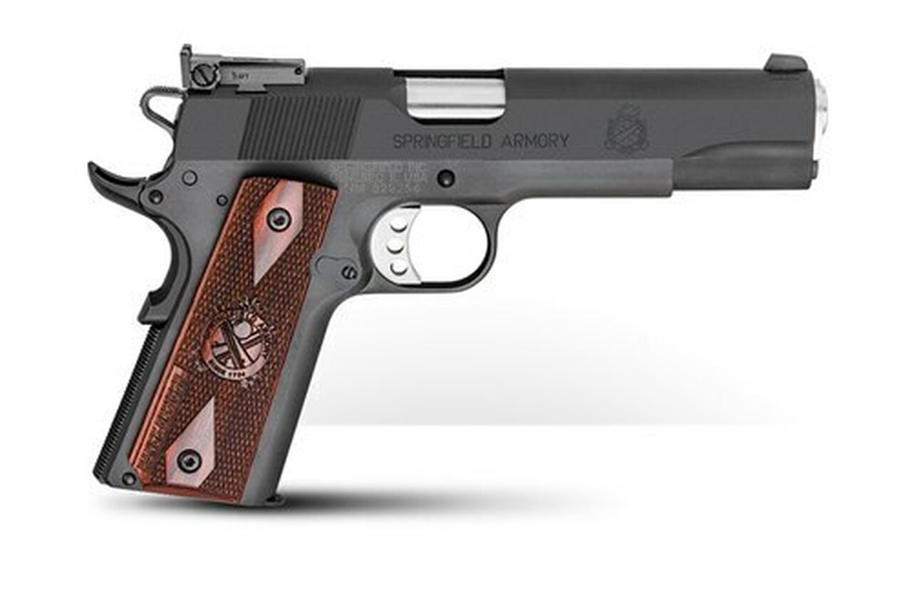 Springfield 1911 Range Officer, Instant Gear Up Package, 45 ACP, 5″ Barrel, 7rd, Cocobolo Grips