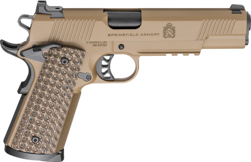 Springfield 1911 TRP 45 ACP, 5″ Barrel, Coyote Brown Cerakote, G10 Grips, 3x8rd Mags