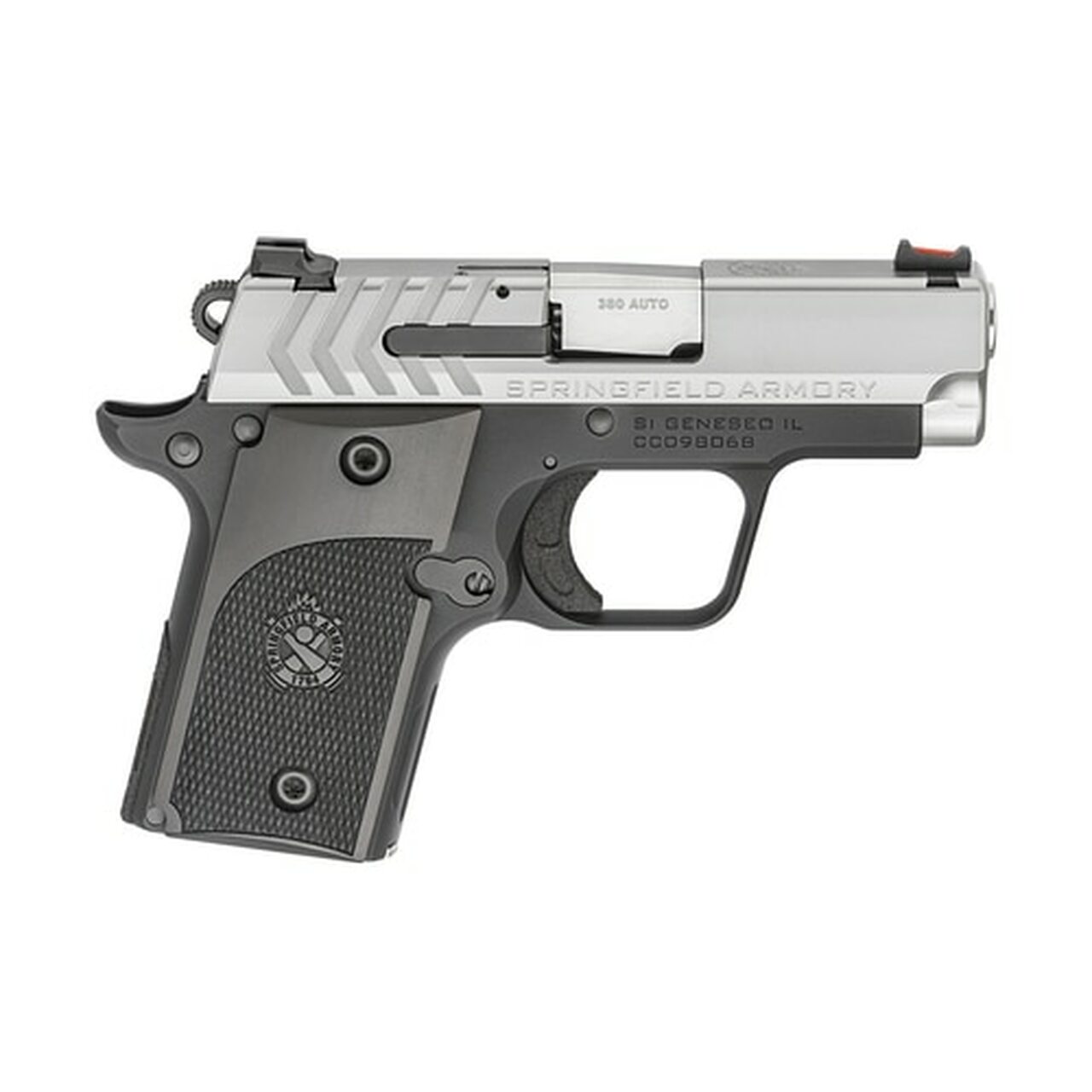 Springfield 911 Alpha 1911 Micro Compact, 380ACP, 2.7″ Barrel, SS Slide, Fiber-optic Front Sight, 6rd Mag