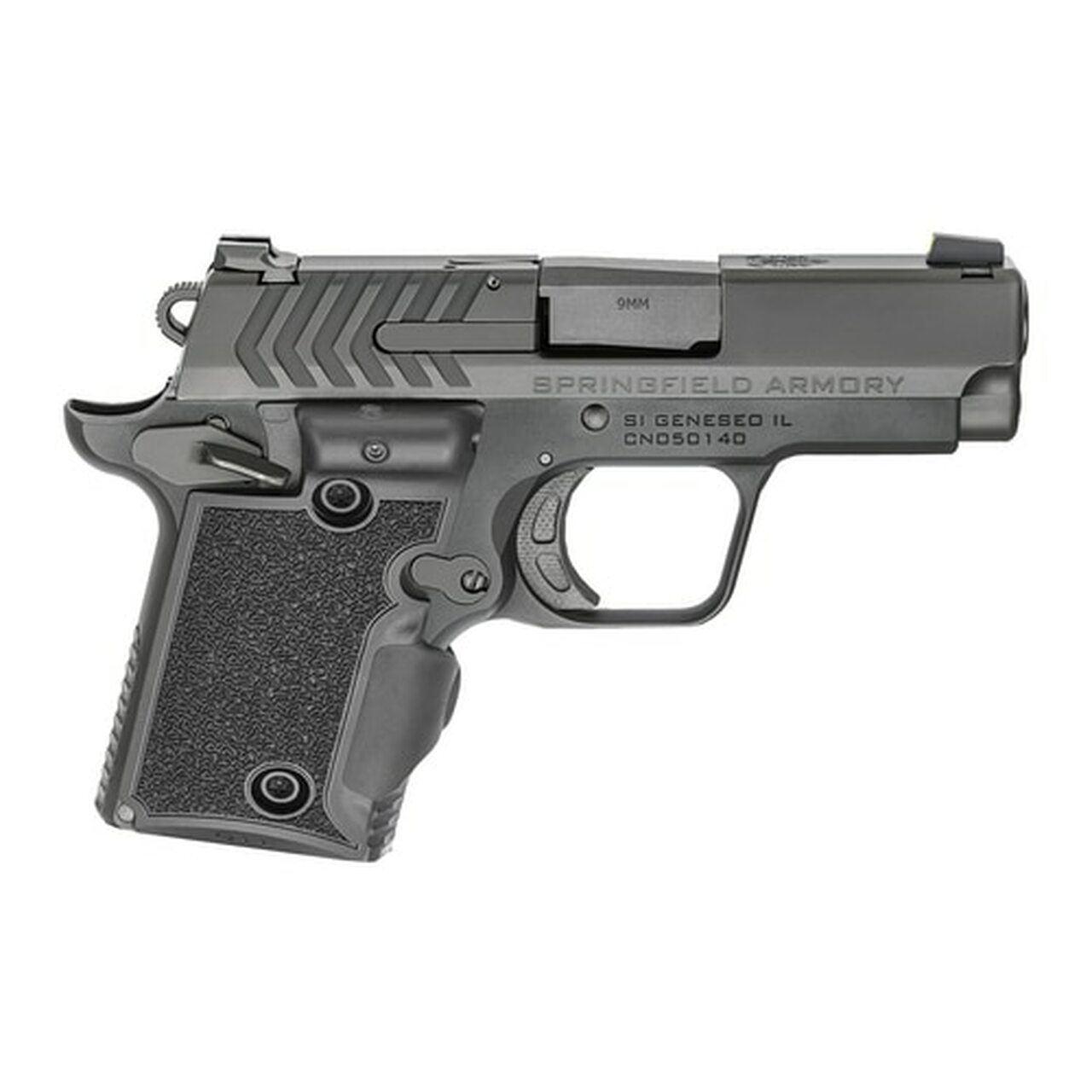 Springfield 911 Micro Compact 9MM 3″ Barrel, Black, Viridian Green Laser, Tritium Night Sights 1-6Rd & 1-7Rd Mag