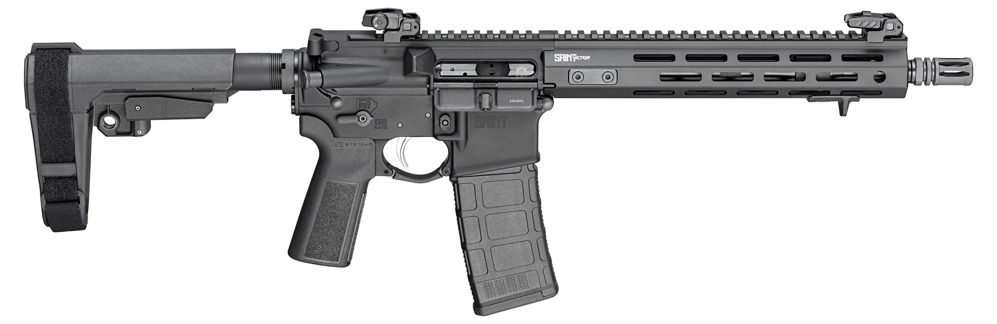 SPRINGFIELD ARMORY SAINT VICTOR PISTOL SAINT VICTOR PISTOL  SEMI AUTO 5.56X45MM NATO   HANDGUNS  black