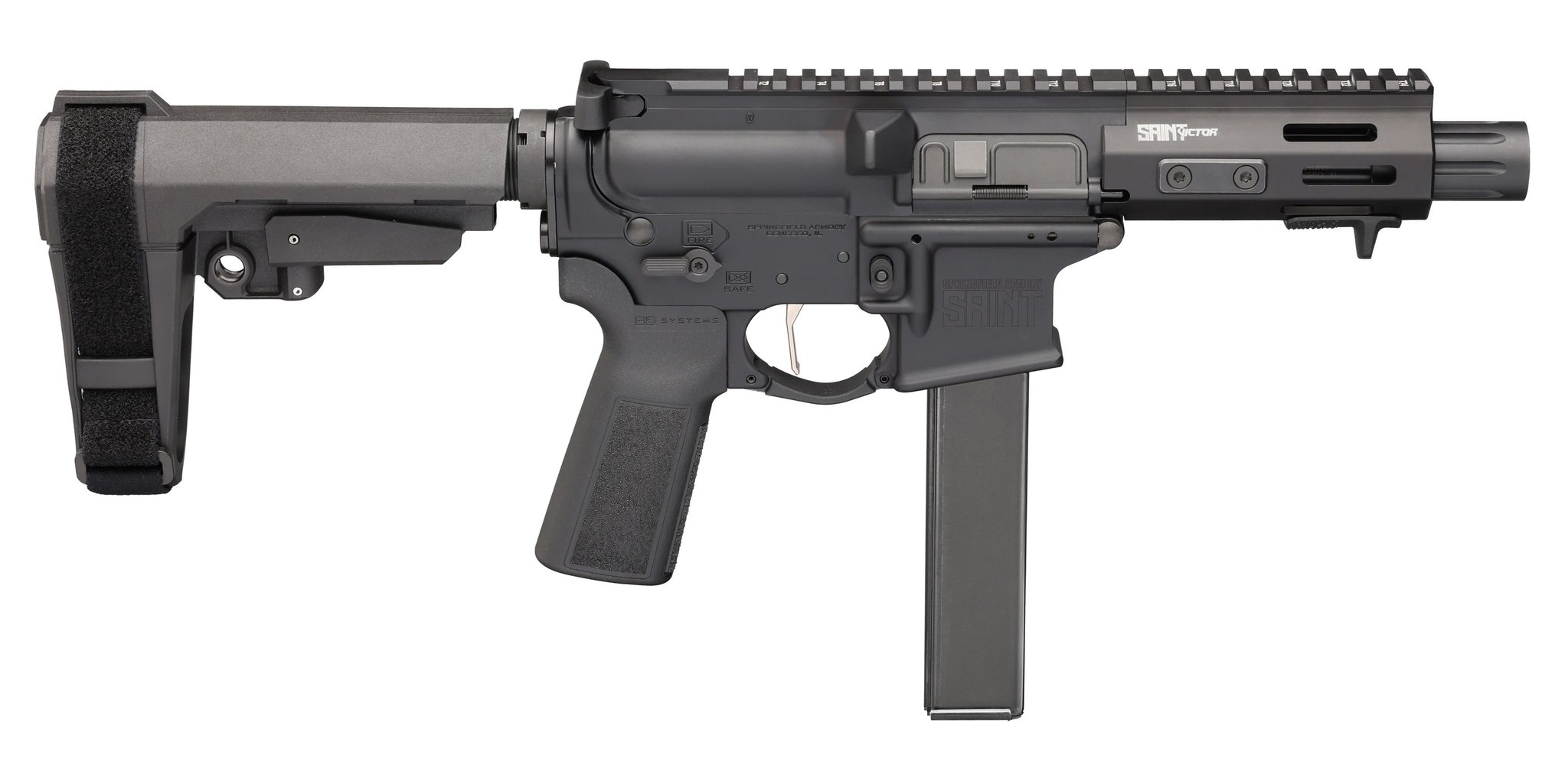 SPRINGFIELD ARMORY SAINT VICTOR PISTOL SAINT VICTOR PISTOL  SEMI AUTO 9MM LUGER (9×19 PARA)   HANDGUNS  black