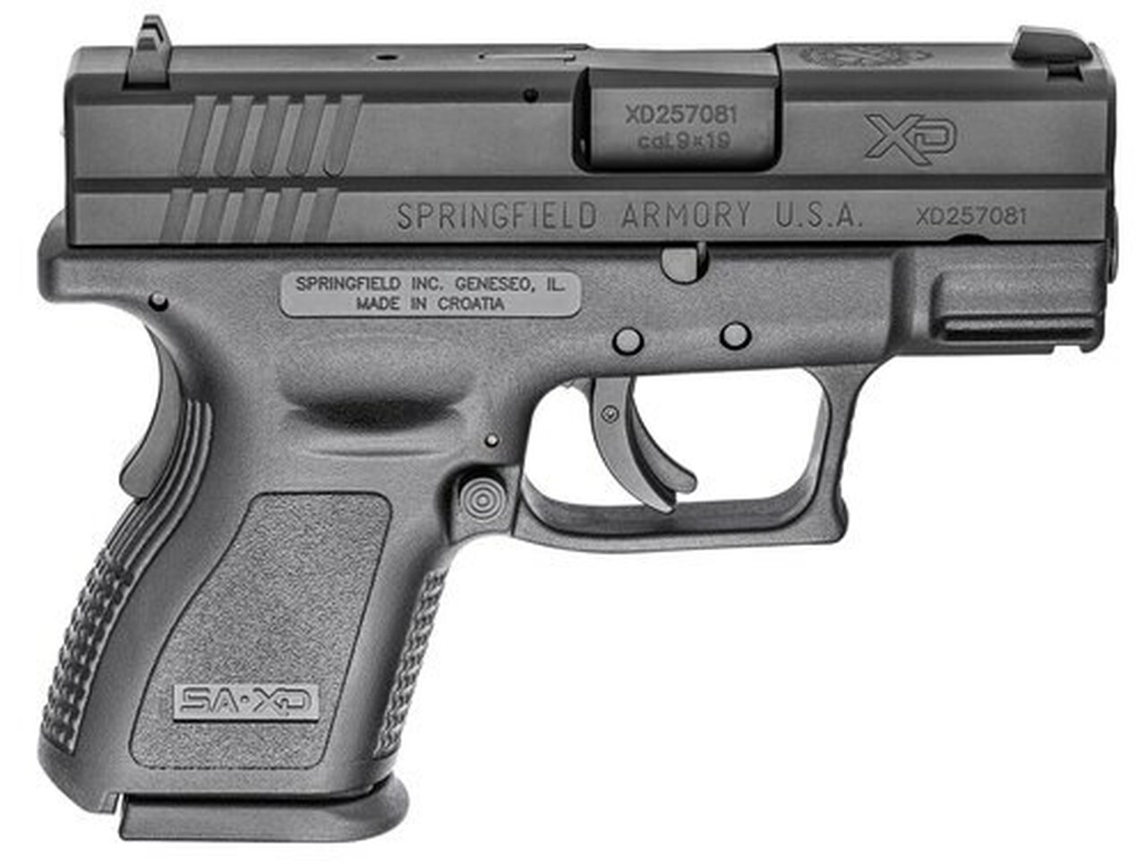 Springfield Defender Sub-Compact, 9mm, 3″ Barrel, 10rd, Black