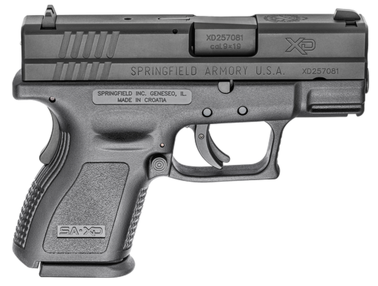 Springfield Gear Up Package XD Sub-Compact 9mm, Pouch, Bag, Case, Holster, 5x10rd Mags, CA Legal