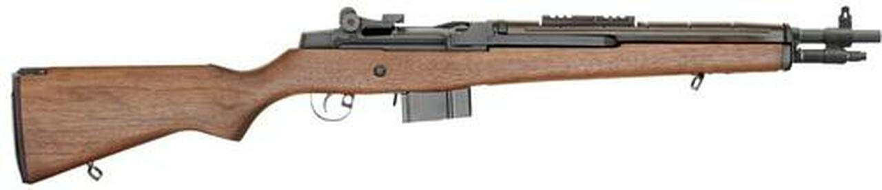 Springfield M1A Scout Squad 308 Win, 18″ Barrel, Blue Finish, Walnut Stock, Adjustable Sights, 10Rd, NY COMPLIANT Without Threads And Flash Suppressor