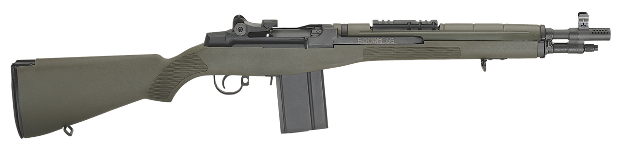Springfield M1A SOCOM 16 .308, Green Composite Stock 10rd