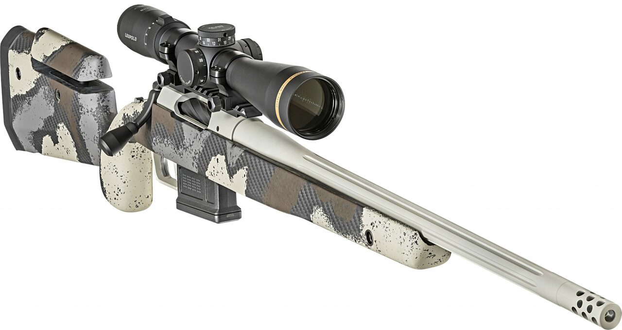 Springfield Model 2020 Waypoint 308 Win, 20″ Carbon Fiber Barrel, SA Radial Brake, Green, Mil-Spec Green Cerakote, Evergreen Camo Carbon Fiber Stock M-LOK, TriggerTech Adj Trigger, AICS 5rd Mag