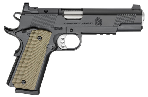 Springfield Operator 45 ACP, 5″ Barrel, Black Cerakote, Green G10 Grip, 8rd