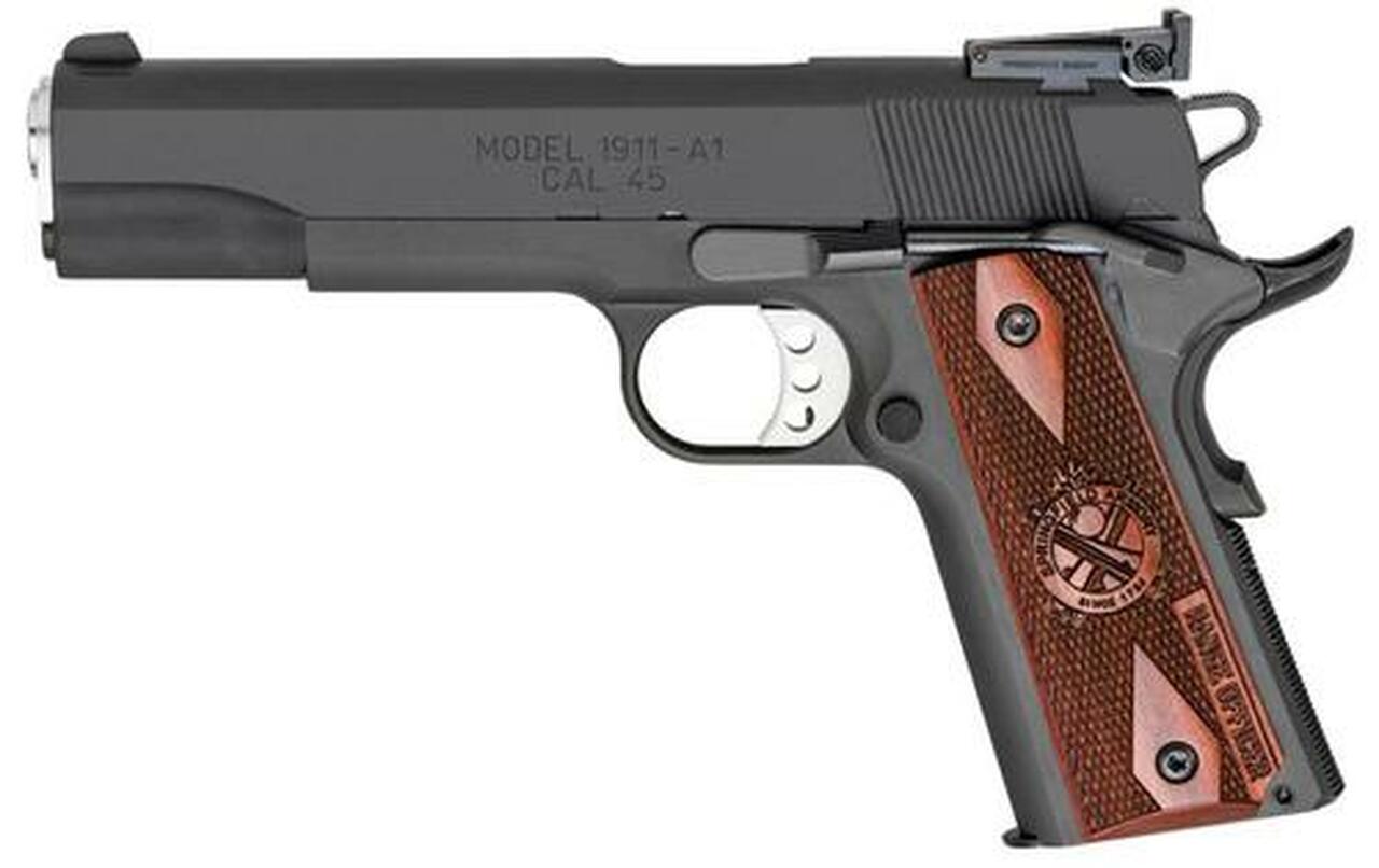 Springfield Range Officer 1911 45 ACP, 5″, Cocobolo Grip, Black Parkerized, 7rd