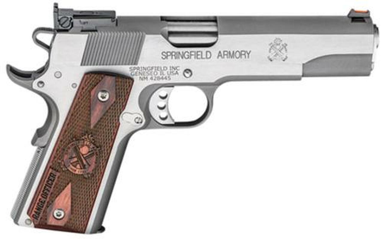 Springfield Range Officer 9mm, 5″, Adjustable Sights, Stainless Steel