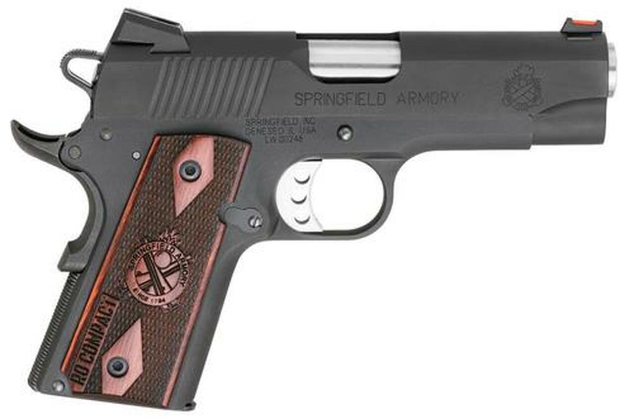 Springfield Range Officer Compact 1911, 45 ACP, 4″, 6rd, Rosewood Grips