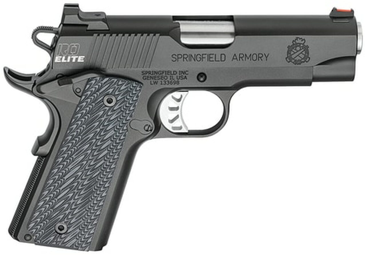 Springfield Range Officer Elite Champion, 45 ACP, 4″, G10 Grips, Black