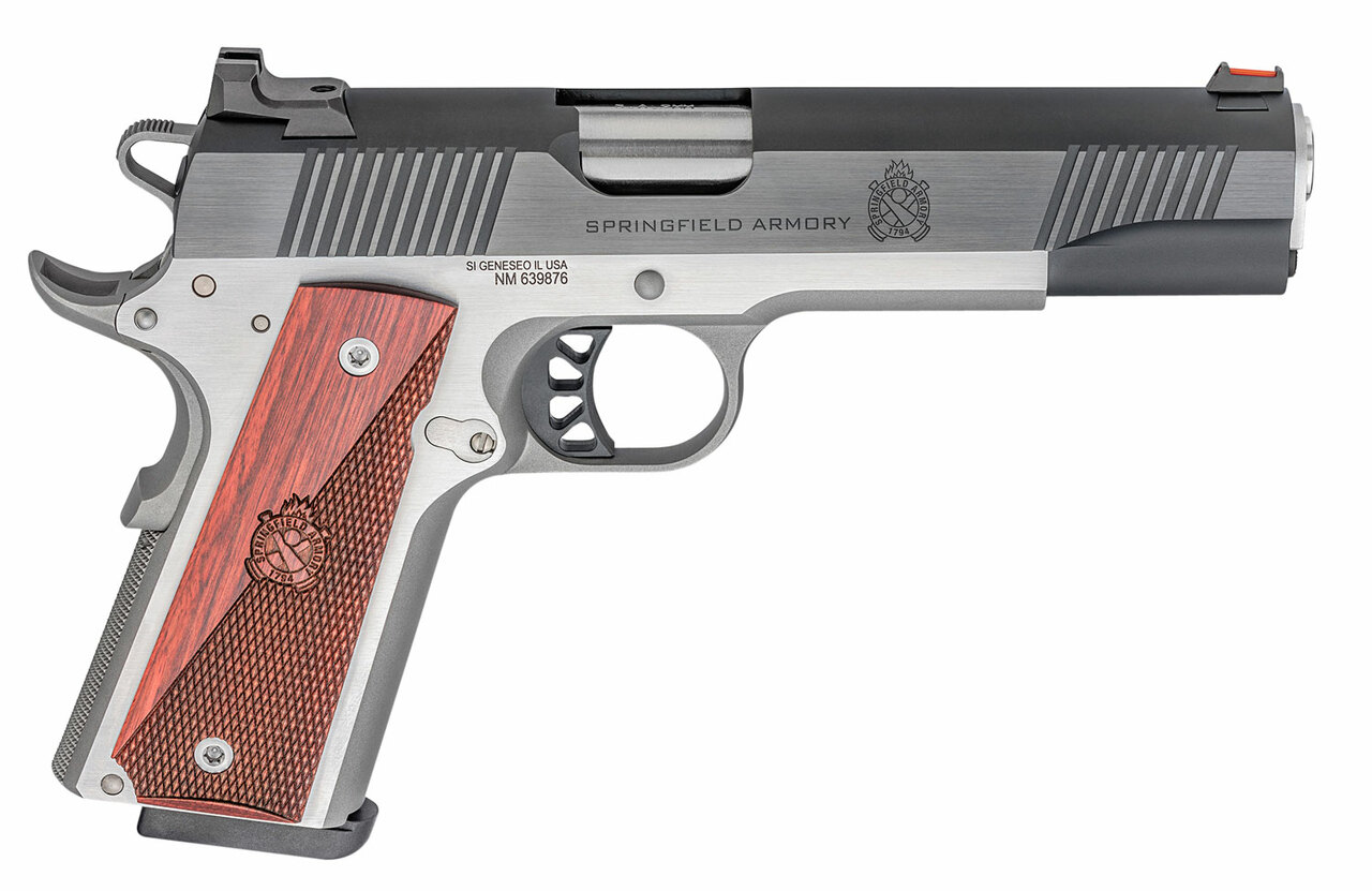 Springfield Ronin Operator 1911, Full Size, 9mm, 5″ Barrel, Blued, SS Frame, Fiber Optic Front Sight Tactical White Dot Rear, 9rd Mag