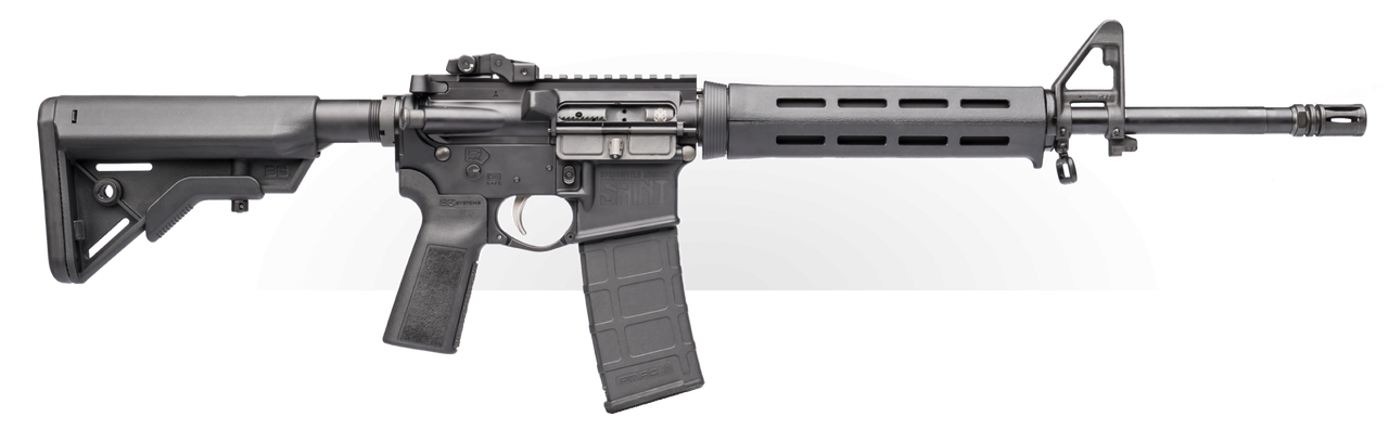 Springfield SAINT AR-15, 223/556 16″ Barrel, B5 M-LOK Handguard, Front and Flip Up Rear Sights, 30Rd Mag