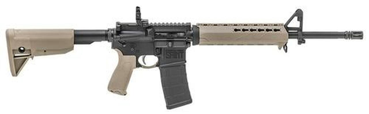 Springfield Saint AR-15 5.56/223 16″ Barrel Flip Up Rear Sight KeyMod Flat Dark Earth 30rd Mag