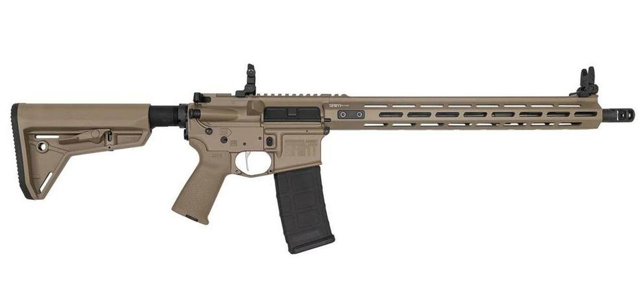 Springfield SAINT Victor AR-15, 223/5.56, 16″ Barrel, Flat Dark Earth, 15″ M-LOK Handguard, Flip Up Sights, 30Rd Mag