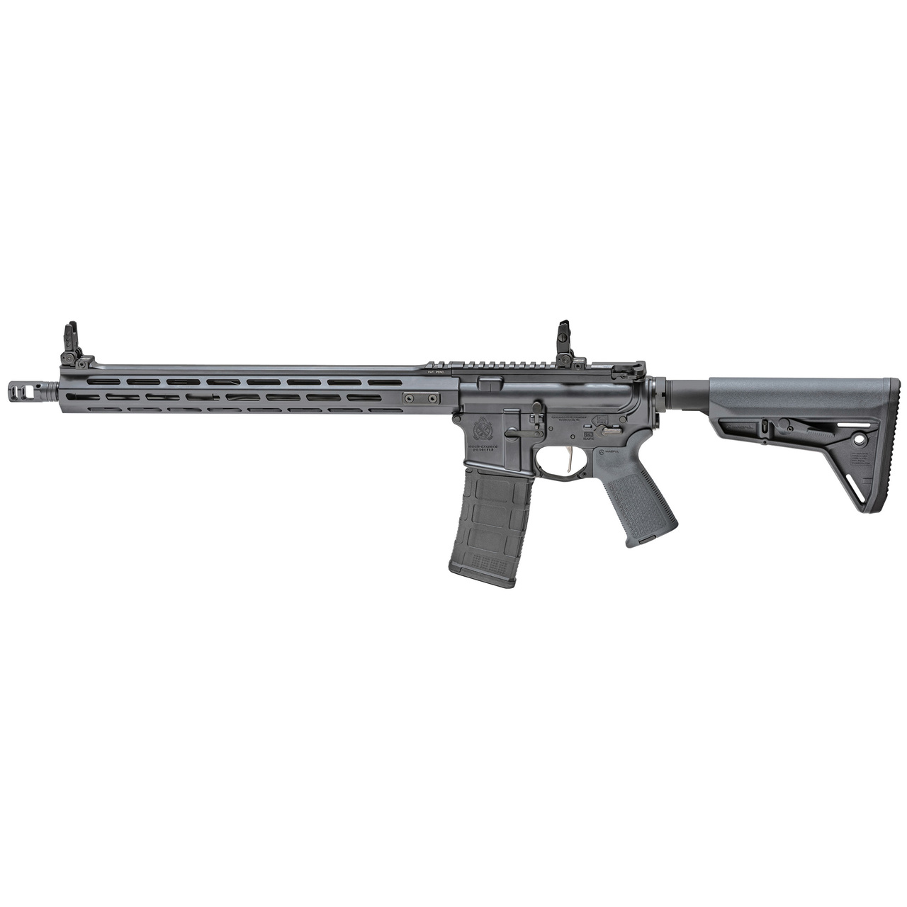 Springfield SAINT Victor AR-15, 223/5.56, 16″ Barrel, Gray Finish, Bravo Company Mod 0 Stock, 15″ M-LOK Rail, Flip Up Front/RearSights, 30Rd