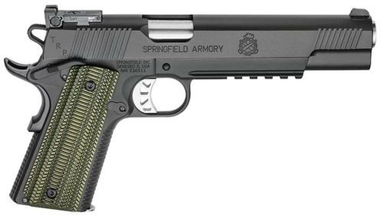 Springfield TRP 1911, Long Slide 10 MM 6″ Barrel G10 Grips, Ambi, Night Sights, Range Bag 7rd Mag