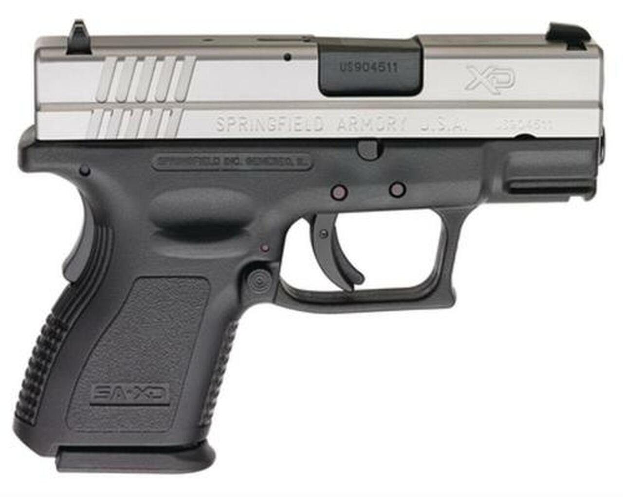 Springfield XD 9mm, 3″ Sub Compact, 2 Tone, 16 Rd Mag