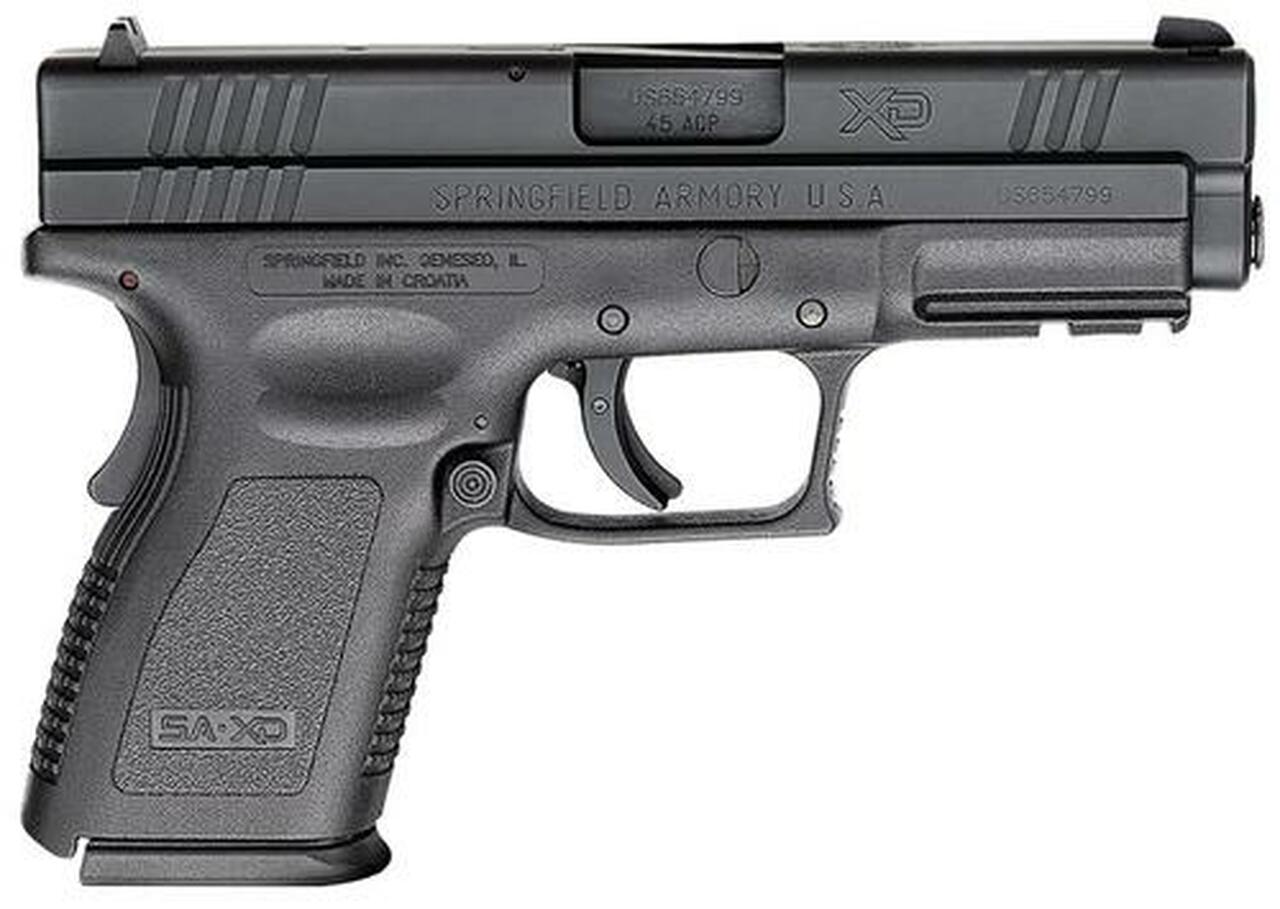Springfield XD Compact Pistol 45 ACP 4″ Barrel Ultra Safety Assurance Action Trigger System Black 13rd