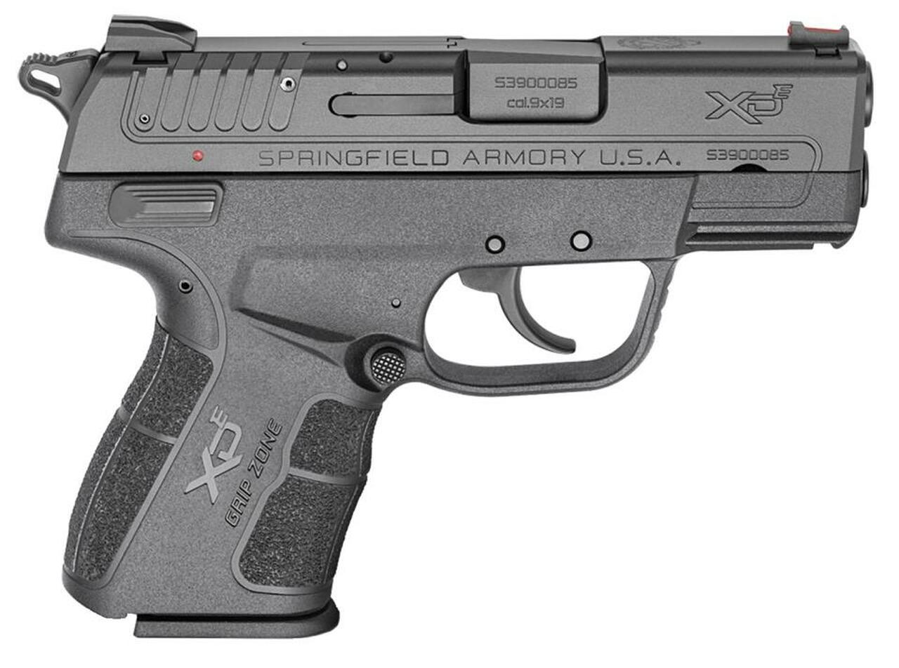 Springfield XD-E 9mm 3.3″ Barrel Fiber Optic Sight Ambidextrous Safety 9rd Mag