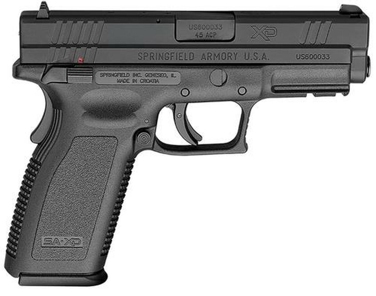 Springfield XD Full Size With Thumb Safety 45 ACP 4″ Barrel Black 10rd