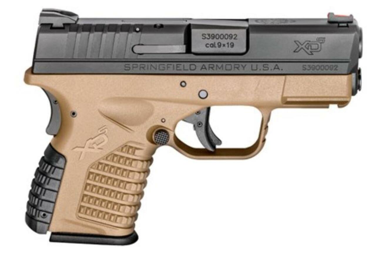 Springfield XD-S 9mm, 3.3″, Flat Dark Earth, Essentials Package