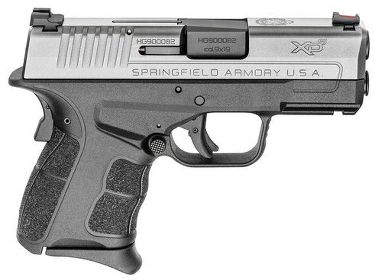 Springfield XD-S Mod.2 9mm, 3.3″ Barrel, Fiber Optic Sights, SS Slide, Black, 7rd