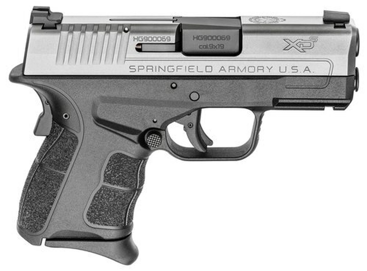 Springfield XD-S Mod.2 9mm, 3.3″, TNS, Black Polymer Grip/Frame, Stainless Slide, 7rd