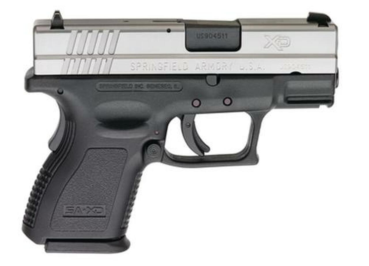 Springfield XD Sub-Compact 9mm 3″ Barrel Ultra Safety Assurance Trigger System Satin Stainless Steel Slide Black Polymer Frame 10rd